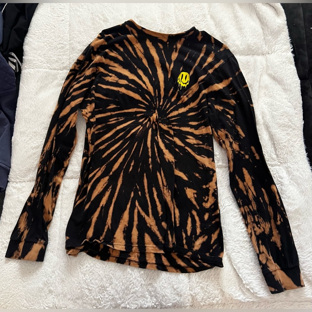 mens tie die long sleeve shirt